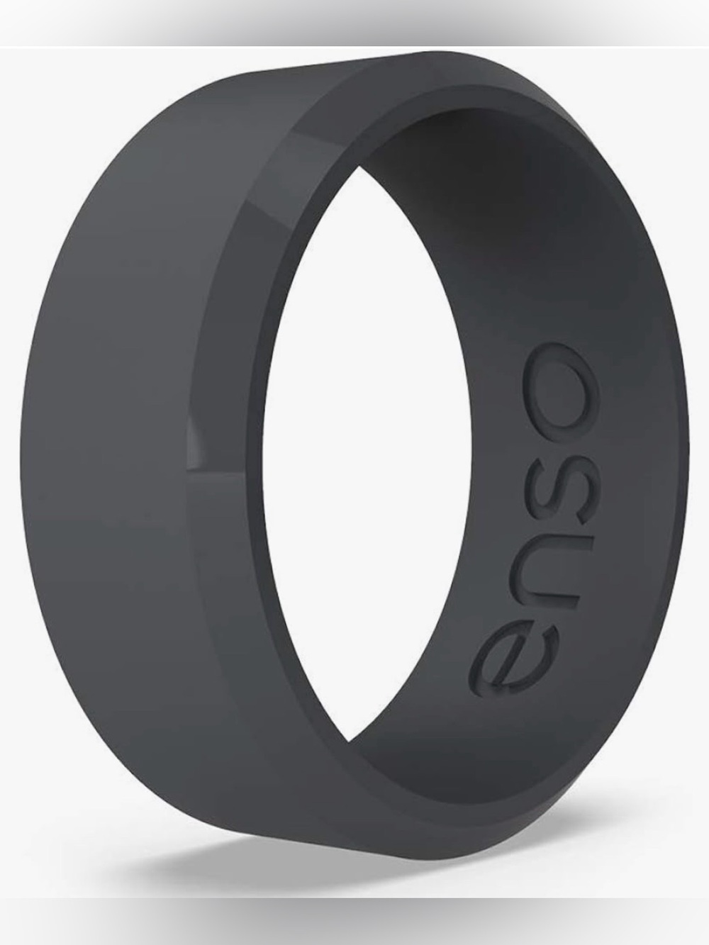 Enso Rings Bevel Classic Silicone Wedding Ring 8mm Wide, 2.16mm Thick